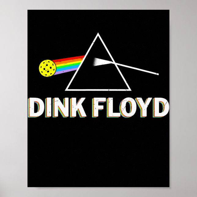 Funny Dink Player Vintage Retro Pickleball Men Poster (Front)