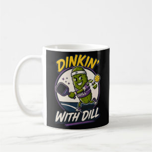 Funny Dinkin' With Dill Pickle Lover Pun Design Coffee Mug