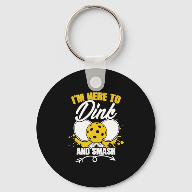 Funny Dinking Pickleball Game Humour For A Keychain (Front)