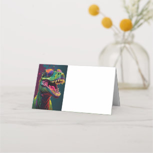 Funny Dino Folded Place Card