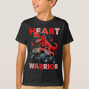 Funny Dino Trex Boys Toddler Heart T-Shirt