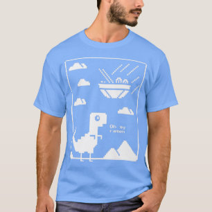 Funny Dinosaur and Ramen Pixel Japanese ramen nood T-Shirt