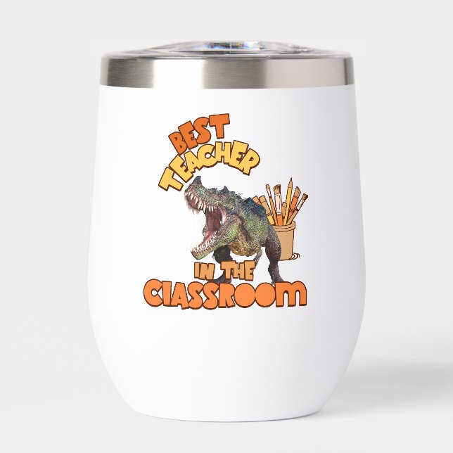 Funny Dinosaur Art Teacher Creative Classroom (Front)