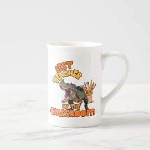 Funny Dinosaur Art Teacher Creative Classroom Bone China Mug