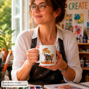 Funny Dinosaur Art Teacher Creative Classroom Coffee Mug