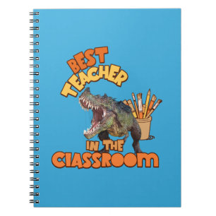 Funny Dinosaur Art Teacher Creative Classroom Notebook