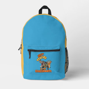 Funny Dinosaur Art Teacher Creative Classroom Printed Backpack