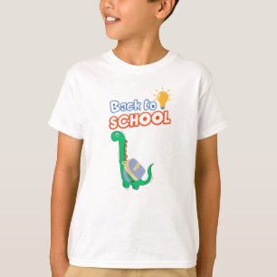Funny Dinosaur back to school with backpack kids T-Shirt