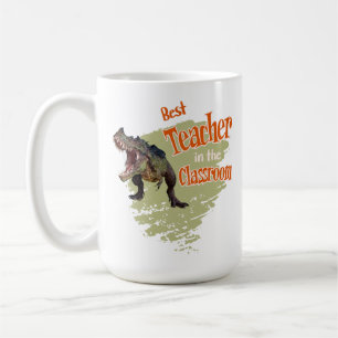 Funny Dinosaur Best Teacher in the Classroom Coffee Mug