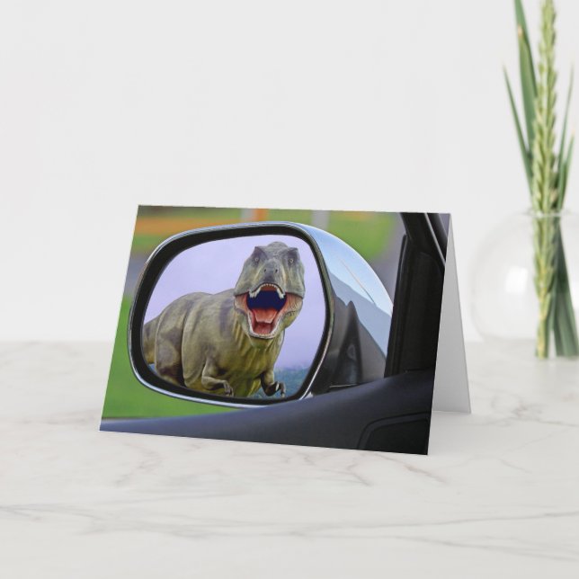 FUNNY DINOSAUR BIRTHDAY CARD (Front)