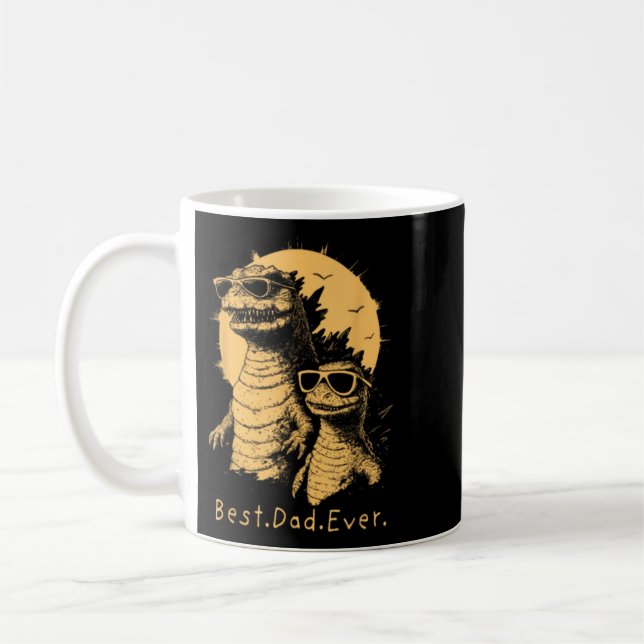 Funny Dinosaur Dad Ever Coffee Mug (Left)