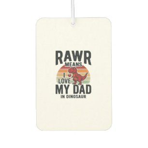 Funny Dinosaur Dad RAWR Vintage Shirt Design_1 Air Freshener