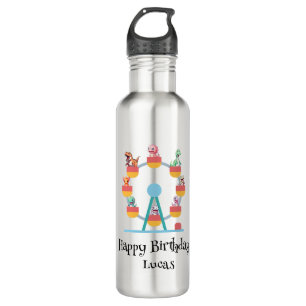 Funny dinosaur Ferris wheel Birthday party DIY Nam 710 Ml Water Bottle