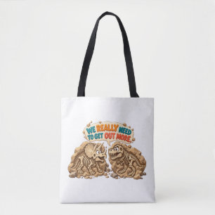 Funny Dinosaur Fossil Humour Tote Bag
