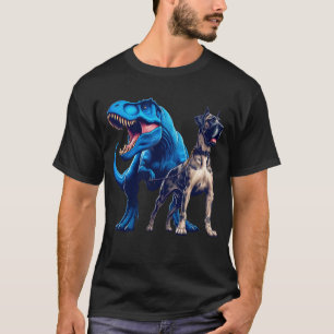 Funny Dinosaur Great Dane Walking Dog Lover T-Shirt