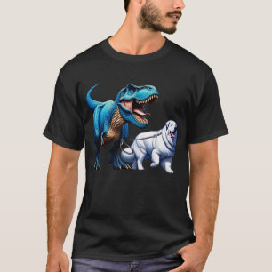 Funny Dinosaur Great Pyrenees Walking Dog Lover T-Shirt