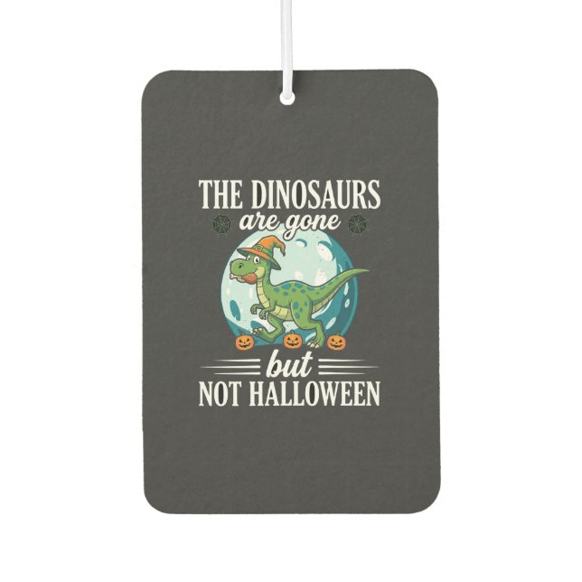 Funny Dinosaur Halloween Witch Graphic Air Freshener (Front)