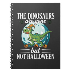 Funny Dinosaur Halloween Witch Graphic Notebook