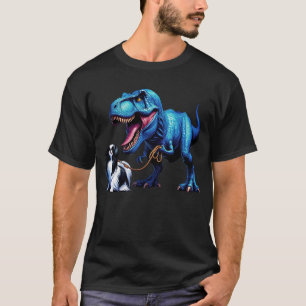 Funny Dinosaur Japanese Chin Walking Dog Lover T-Shirt