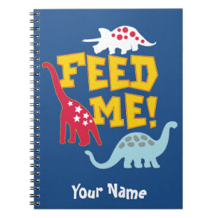 Funny Dinosaur Kids' Royal Blue Personalized Notebook