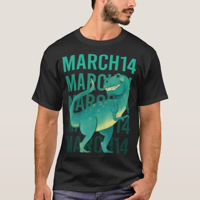 Funny Dinosaur - March 14 14th T-Shirt (Front)