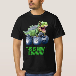 Funny dinosaur monster truck T-Shirt