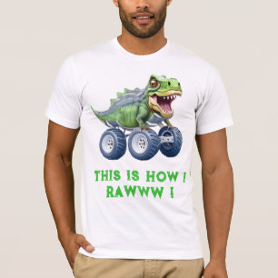 Funny dinosaur monster truck T-Shirt