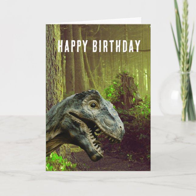 Funny Dinosaur Old Age Birthday Card (Front)