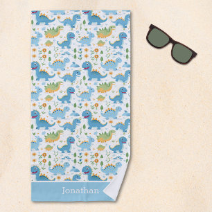 Funny Dinosaur Pattern kids summer Beach Towel