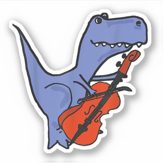 Funny Dinosaur Playing Cello (Front)