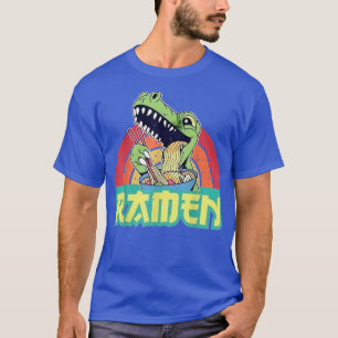 Funny Dinosaur Ramen Cute Anime Trex Japanese Rame T-Shirt