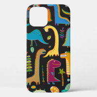 Funny dinosaur seamless pattern