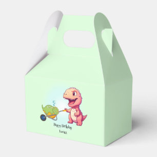 Funny dinosaur straw cart Birthday boys party Favor Box