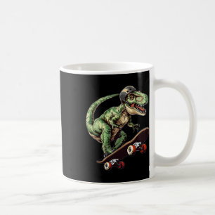 Funny Dinosaur T Rex On Skateboard Skateboarding K Coffee Mug