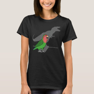 Funny Dinosaur T-Rex Shadow Rosy faced Green Loveb T-Shirt