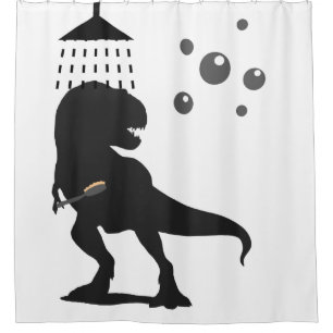 Funny Dinosaur Trex Jurassic Kids Shower curtain