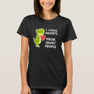 Funny Dinosaur Trex Steal Valentines Day Toddler H T-Shirt