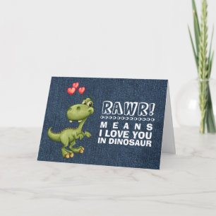 Funny Dinosaur Valentine's Day  Holiday Card