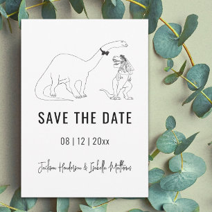 Funny Dinosaur Wedding Save The Date