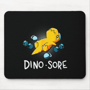 Funny Dinosaur Workout Gym Fitness Lifting  Mouse Pad