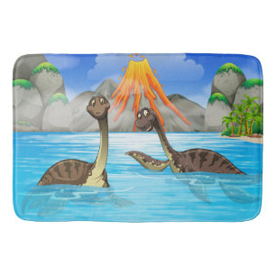 Funny Dinosaurs bath mats