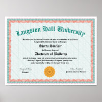 Funny Diploma, Doctorette of Bullcrap, Gag Gift