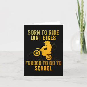 Funny Dirt Bike Art For Boys Girls Motocross Dirt  Card