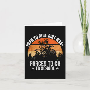 Funny Dirt Bike Art For Boys Girls Motocross Dirt  Card