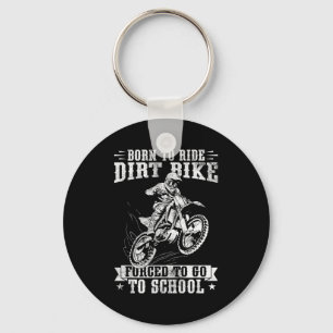 Funny Dirt Bike Art For Boys Girls Motocross Dirt Keychain