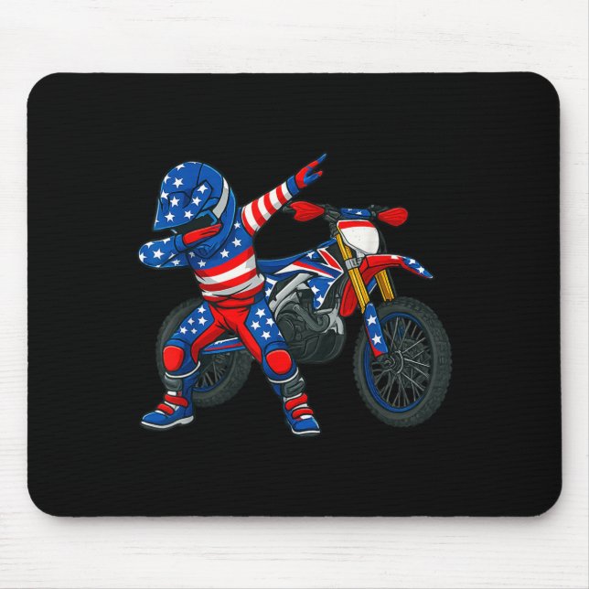 Funny Dirt Bike Art Rider Motocross Motorcycle Dir Mouse Pad (Front)