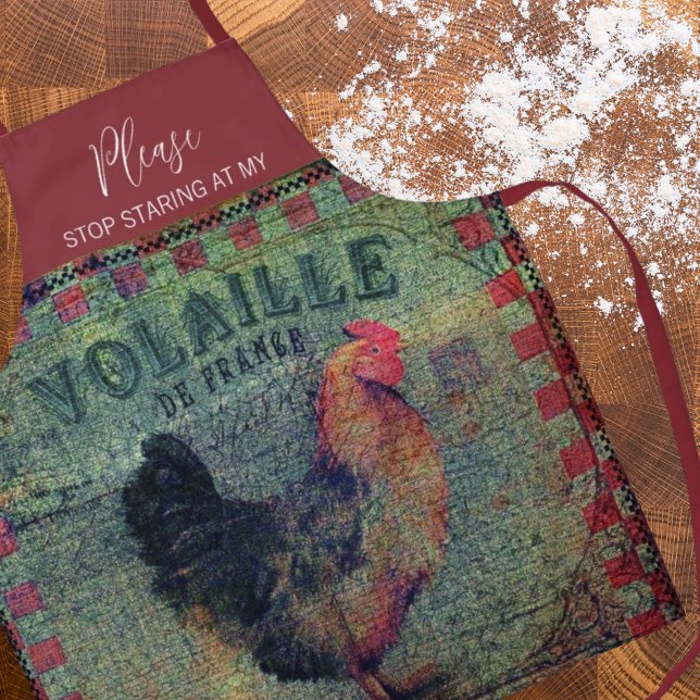 Funny Dirty Rooster Humour for Him  Apron (Creator Uploaded)