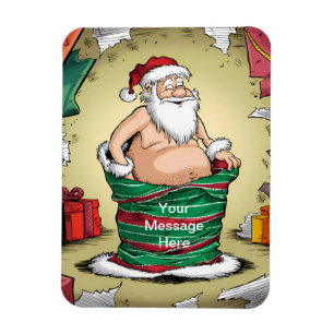 Funny Dirty Santa Christmas Collection Magnet