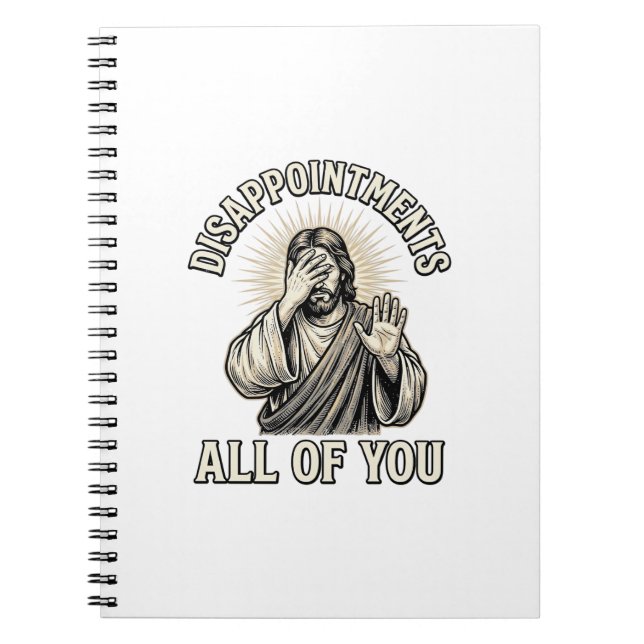 Funny Disappointments All of You Vintage Engraving Notebook (Front)