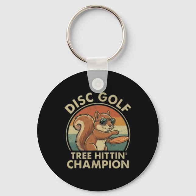 Funny Disc Golf Art Disc Lovers  Keychain (Front)